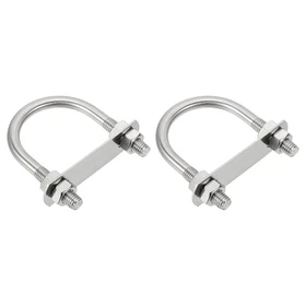 M8 U-Bolts, 2 Sets 51Mm(2.01") Inner Width 80Mm Length 304 Stainless Steel round