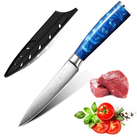 Japanese Damascus Style Kitchen Knife Set Stainless Steel Chef Knives Cleaver