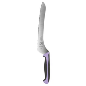 Mercer Culinary Millennia 9" Offset Serrated Bread/Sandwich Knife Purple Handle