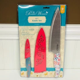 Pioneer Woman Chef Knife Set W Sheath Blooming Bouquet Sweet Rose Mazie U Pick