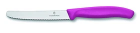12 x VICTORINOX SERRATED PISTOL GRIP STEAK TOMATO SAUSAGE KNIFE COLOURFUL 11CM