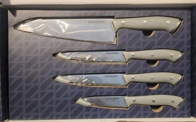 Zakarian by Dash 4-Piece Full Tang Cutlery Knife Set &ndash; Cool Gray &ndash; NEW in Box