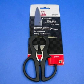 KITCHEN SCISSORS 2 PAIRS OF STAINLESS-STEEL CHEF CRAFT HERB FOOD SERRATED BLADE