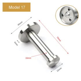 Stainless Steel Coat Hooks Bathroom Hangers Kitchen Hooks Screw Various Styles