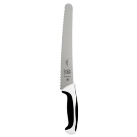 Mercer Culinary Millennia 10" Wide Bread Knife with White Handle