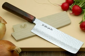 Yoshihiro 46 Layers Hammered Damascus Nakiri /Usuba Vegetable Chef knife 165