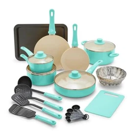 GreenLife Soft Grip Diamond Healthy Ceramic Nonstick  Assorted Sizes , Colors 