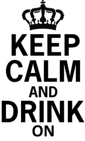 Keep Calm And Drink On Window Wall Decal Kitchen Bar Man Cave Lounge Party Room