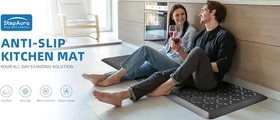Kitchen Mats for Floor 2 Piece - Anti Fatigue Mats for Kitchen Floor - Non