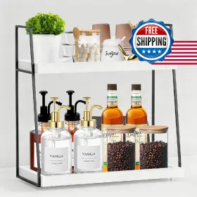 B0FYC1S4HV COUNTERTOP Coffee Station Organizer Tier Bar