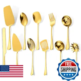 B0FG72QP44 A-HOUSEWARE Catering Utensils Set Steel Flatware