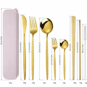 764097984062 AARAINBOW Steel Flatware Set Cutlery Lunch #2