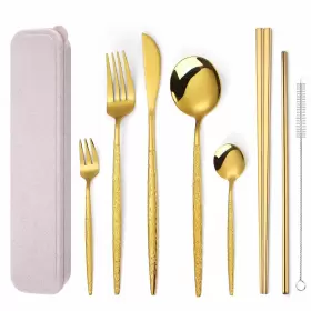 764097984062 AARAINBOW Steel Flatware Set Cutlery Lunch