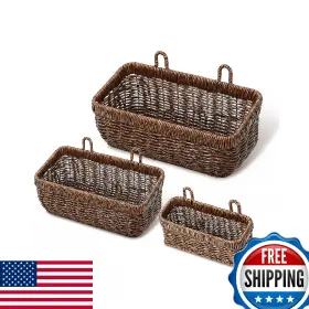 B0D9VV4H17 ACELIST Boho Wall Storage Baskets Set