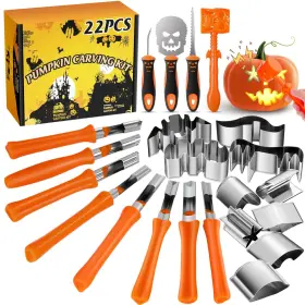 721545035608 AFITTON Pumpkin Carving Halloween Safe Tools Kit