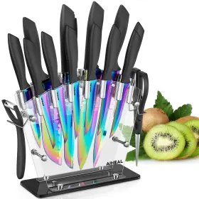 735940865425 AIHEAL Knife Set High Carbon Steel Rainbow