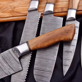 X256 AJSANITY Handmade Damascus Steel Master Craft Chef Set