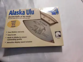 3928 ALASKA ULU Ancient Knife Stand Birch Handle Box