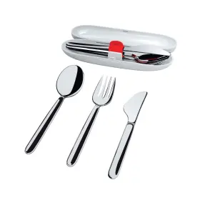 SA04S3 ALESSI Food Porter Travel Cutlery Set Thermoplastic