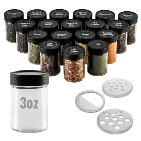 B08D54G18K ALLSPICE Glass Spice Jars Pack