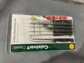 313054842879 AM Cusinart Classic Knife Set Steak Steel Blades