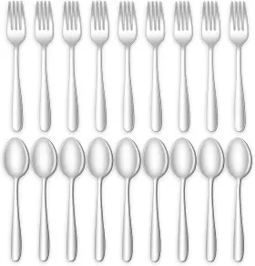 AF16 AMAFOX Forks Spoons Silverware Set Food