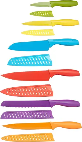 840324413267 AMAZON BASICS Coded Kitchen Knife Set Knives