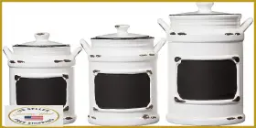 B00TZUS7AG AMERICAN ATELIER Ceramic Canister Set Jars Lids