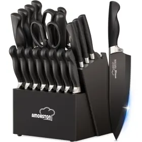 74P-1 AMORSTON Knife Set Kitchen Block Sharpener Ultra Sharp