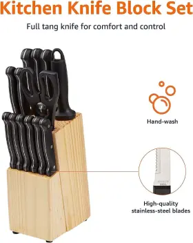 HL-005986 AMZN BASICS Kitchen Knife Set High Carbon Steel #2