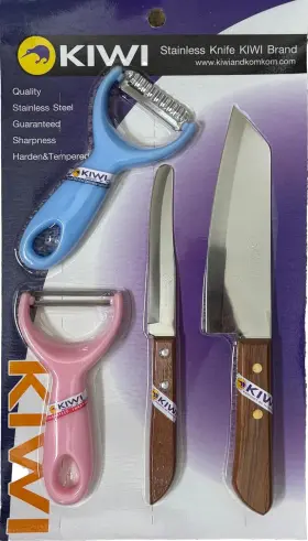 726084124110 AND KOM-KOM PRODUCTS CO LTD Steel Knife Set Pro
