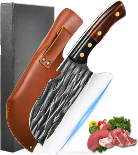 KD-16 ANLJNCC Serbian Chef Knife Meat Cleaver Tang Handle
