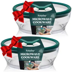 B0FN9P9RPT ANYDAY Glass Food Storage Containers Lids Meal