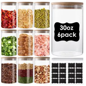 B0FBLYGHL9 AOEOE Glass Storage Jars Airtight Lid Kitchen