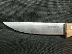 878217108310 AR COOK Kitchen Steak Knife Serrated Blade Wood #2