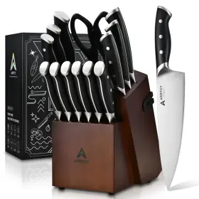 ABS-DT01-15-SW-US ARRTCY Knife Set Block Kitchen Sharpener