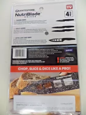 080313093098 AS SEEN ON TV Granitestone Nutriblade Knives Set #2