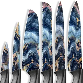 313026873894 ASTERCOOK Knife Set Stratigraphic Kitchen Anti