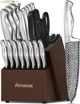 705353571220 ASTERCOOK Knife Set Kitchen Sharpener