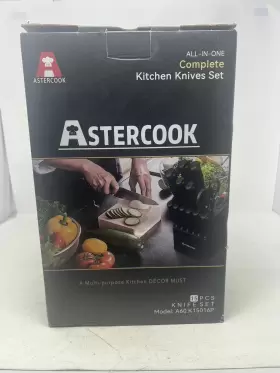 711181307313 ASTERCOOK Knife Set Kitchen Sharpener Block