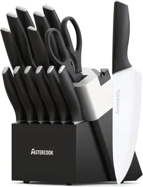 800689636725 ASTERCOOK Knife Set Kitchen Knives Holder