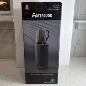 A60.K060117P ASTERCOOK Kitchen Knife Set Steel Block