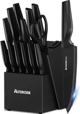 A60.K15064P ASTERCOOK Kitchen Knives Set Knife Block