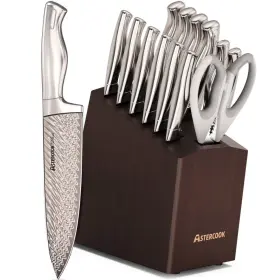 AS73S ASTERCOOK Knife Set Tang Kitchen Block