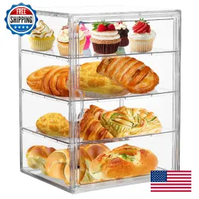 B0DHCC5588 ATTELITE Pastry Display Bread Box Kitchen Counter