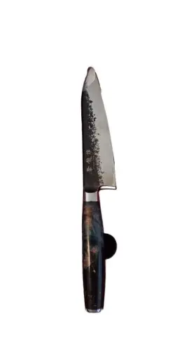 AT8507 ATUMURYOU Steel Utility Knife Forged Stabilized Wood