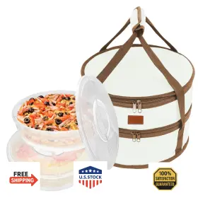 B0FKH7YGX7 AUFIND Pie Carrier Khaki Insulated Baking