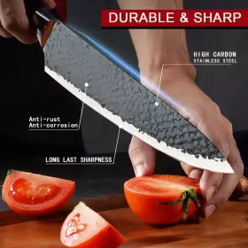 808281545704 AUIIKIY Kitchen Knives Set Giftbox High Carbon #3