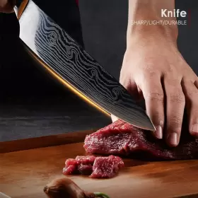 808281697311 AUIIKIY Chef Knife Kitchen High Carbon Sta #2