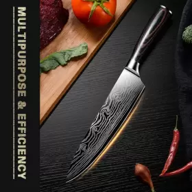 808281697311 AUIIKIY Chef Knife Kitchen High Carbon Sta #3